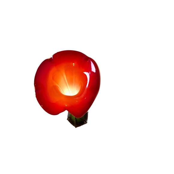 Jack‎ in the Pulpit Vase 11 1-2” Tall Green, Red and White - Picture 3 of 8